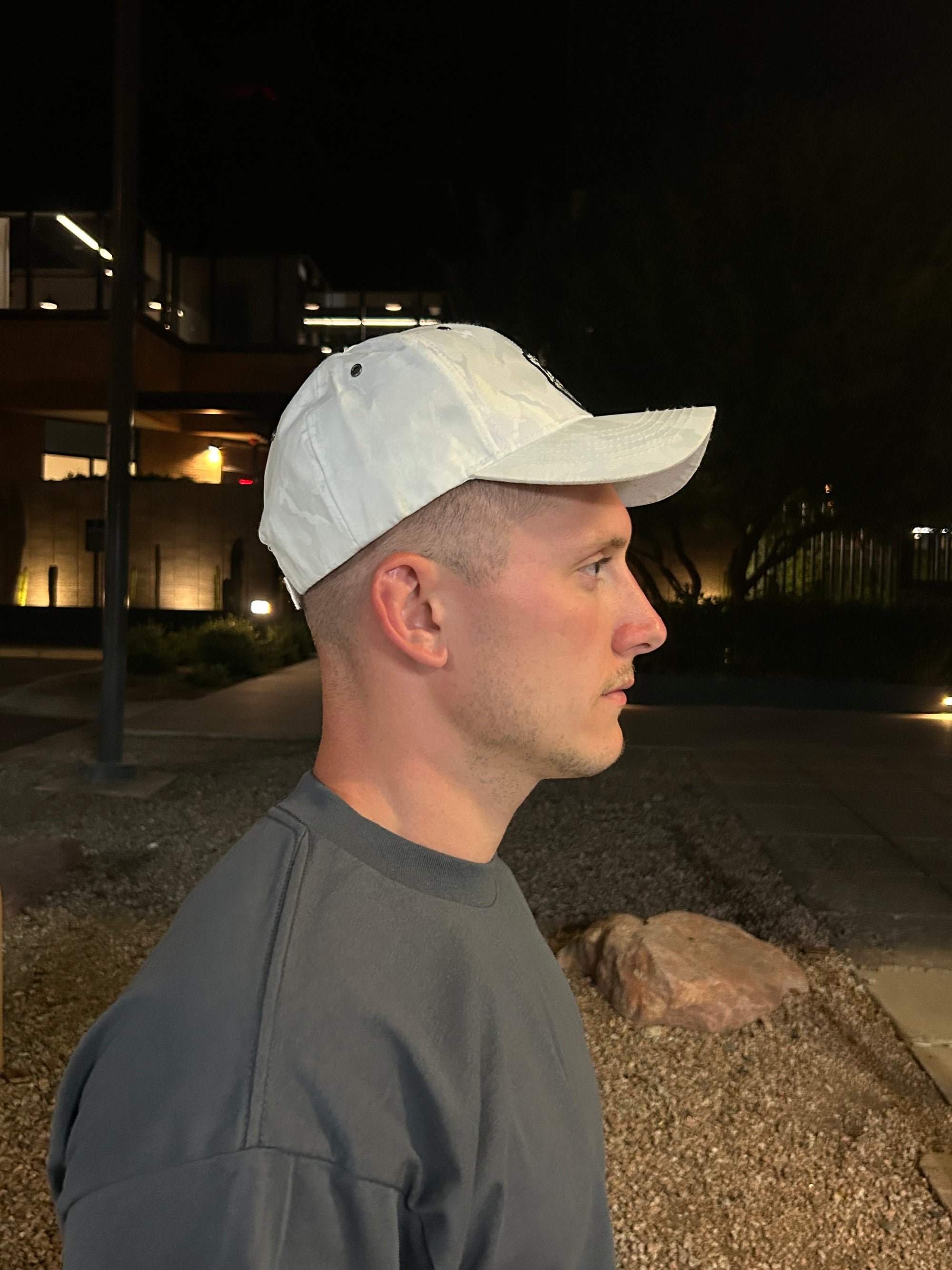 Skeleton Middle Finger Camo Hat – Embroidered