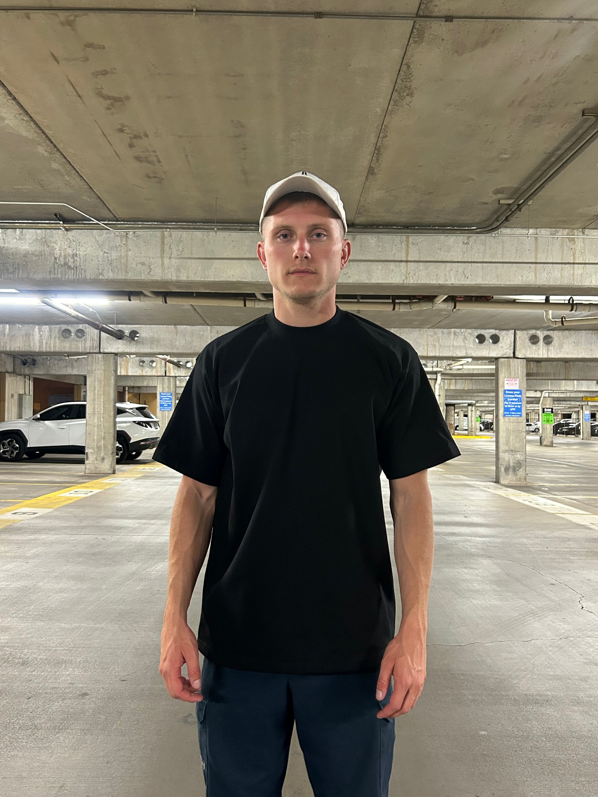 Shadow Weight – Heavyweight Black T-Shirt by Pro Club | Creator Rack Blanks