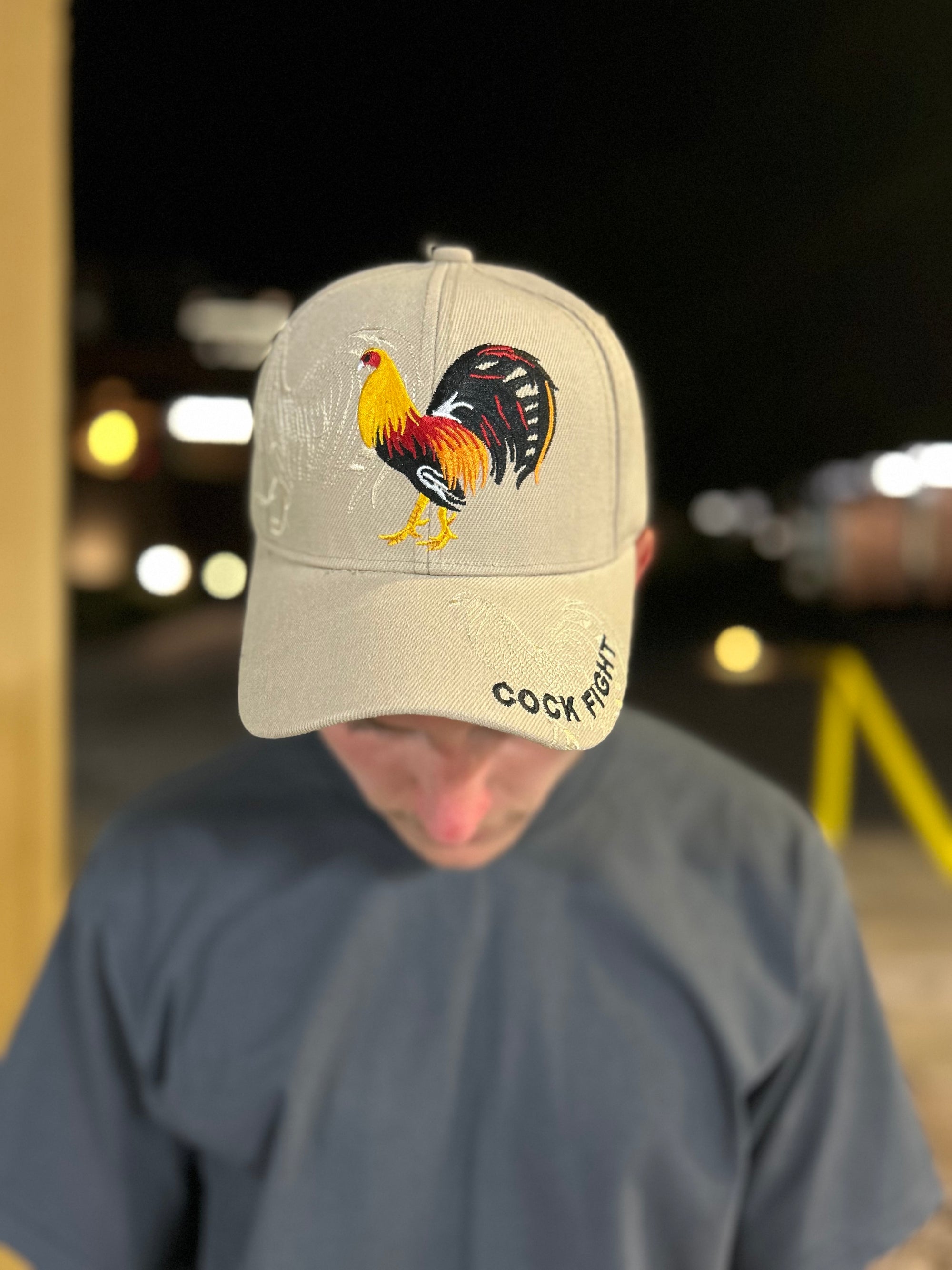 Rooster “Cock Fight” Hat – Embroidered