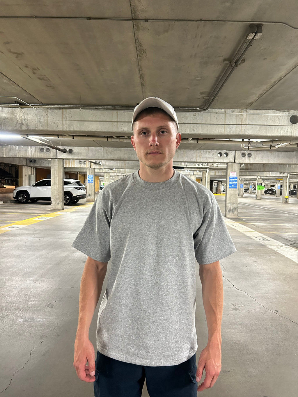 Stone Weight – Heavyweight Light Grey T-Shirt by Pro Club | Creator Rack Blanks